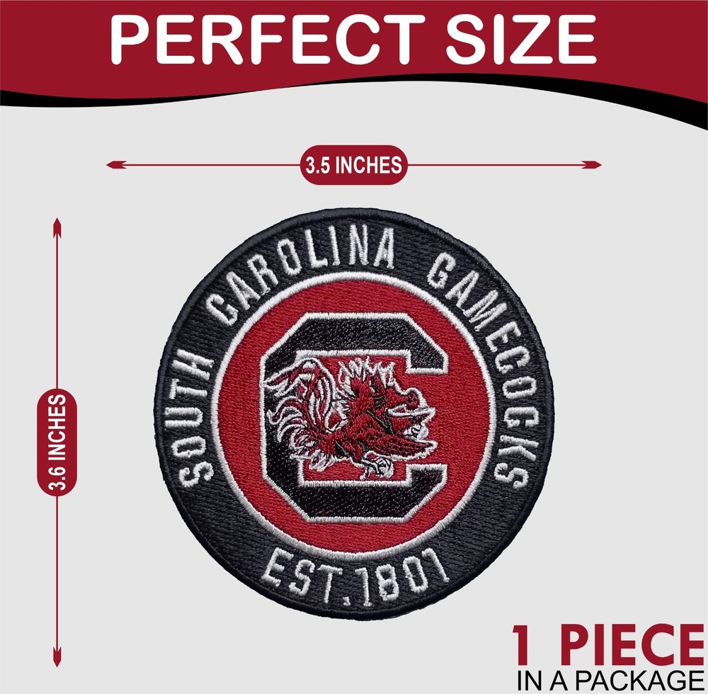 South Carolina Gamecocks NCAA Team Logo Iron On Patch-Sew Patch-Embroidered