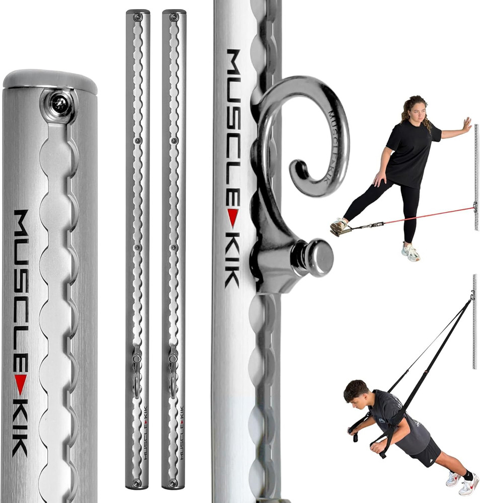 Aluminum Wall-Mounted Anchor Fitness System - Adjustable, Multi-Functional, Spac