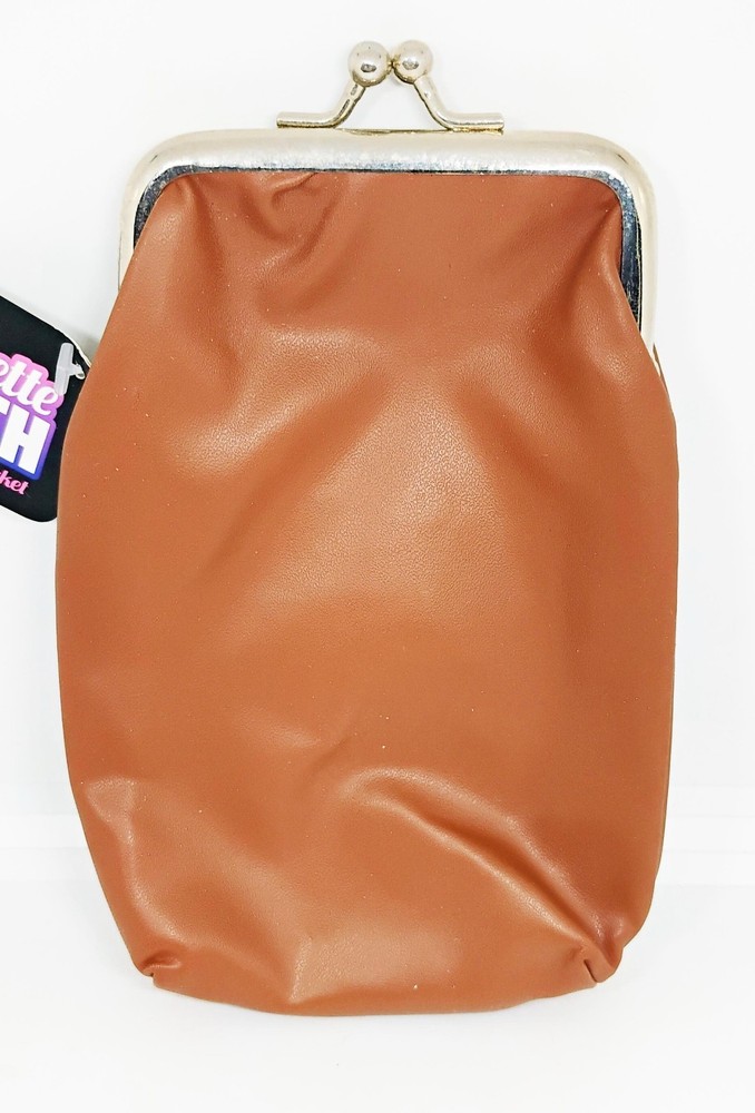 MonsterSmoking Tan Vinyl Lined Front Pocket 100s Size Cigarette Pack Case