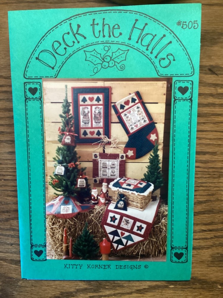 PATTERN Christmas Stocking Tree Skirt & Table Runner NEW Kitty Korner Designs