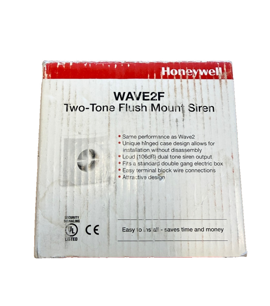 HONEYWEL WAVE2F Two-Tone Flush Mount Siren Security Alarm