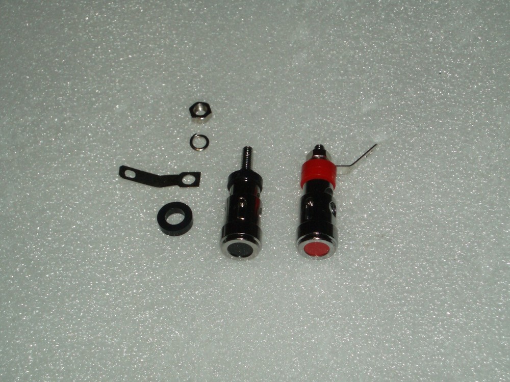 set of 2 Binding Post wire antenna speaker ground Connectors push/spring