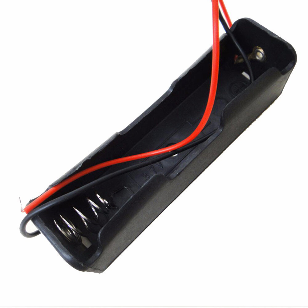 5Pcs Battery Holder Case Box with 6" Wire Leads for 1S 18650 Li-Ion Batteries
