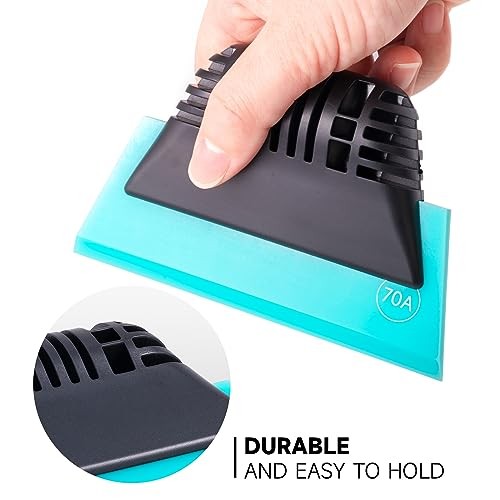 3 Pack Different Hardness Small Squeegee, Non-Slip Handle Rubber Multicolor