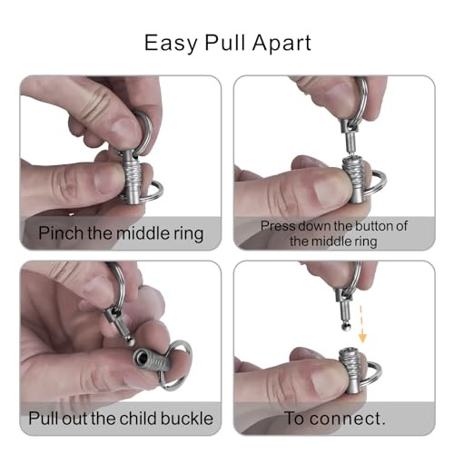 Quick Release Keychain 1 Pack, Titanium Key Ring Detachable Heavy Duty