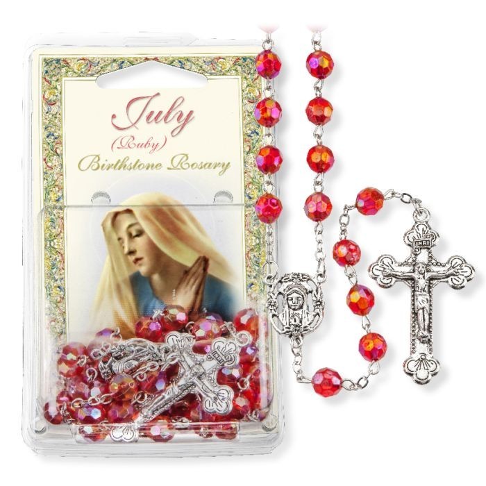 Ruby July Birthstone Rosary
