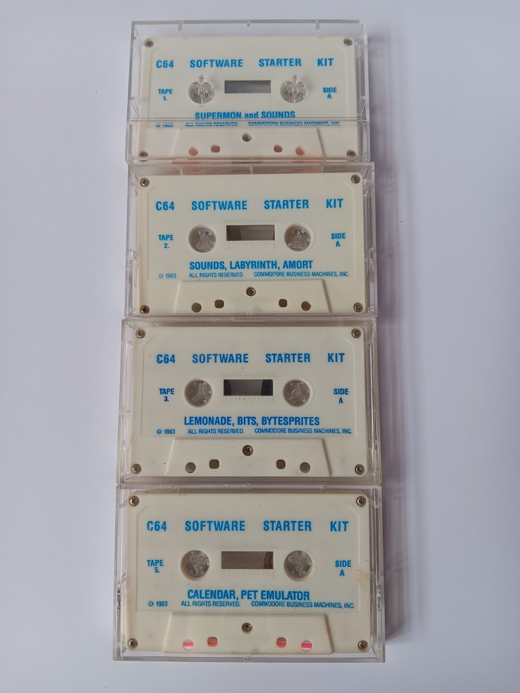 Commodore 64 Cassettes UNTESTED Software Starter Kit, Slinky, Forbidden Forest