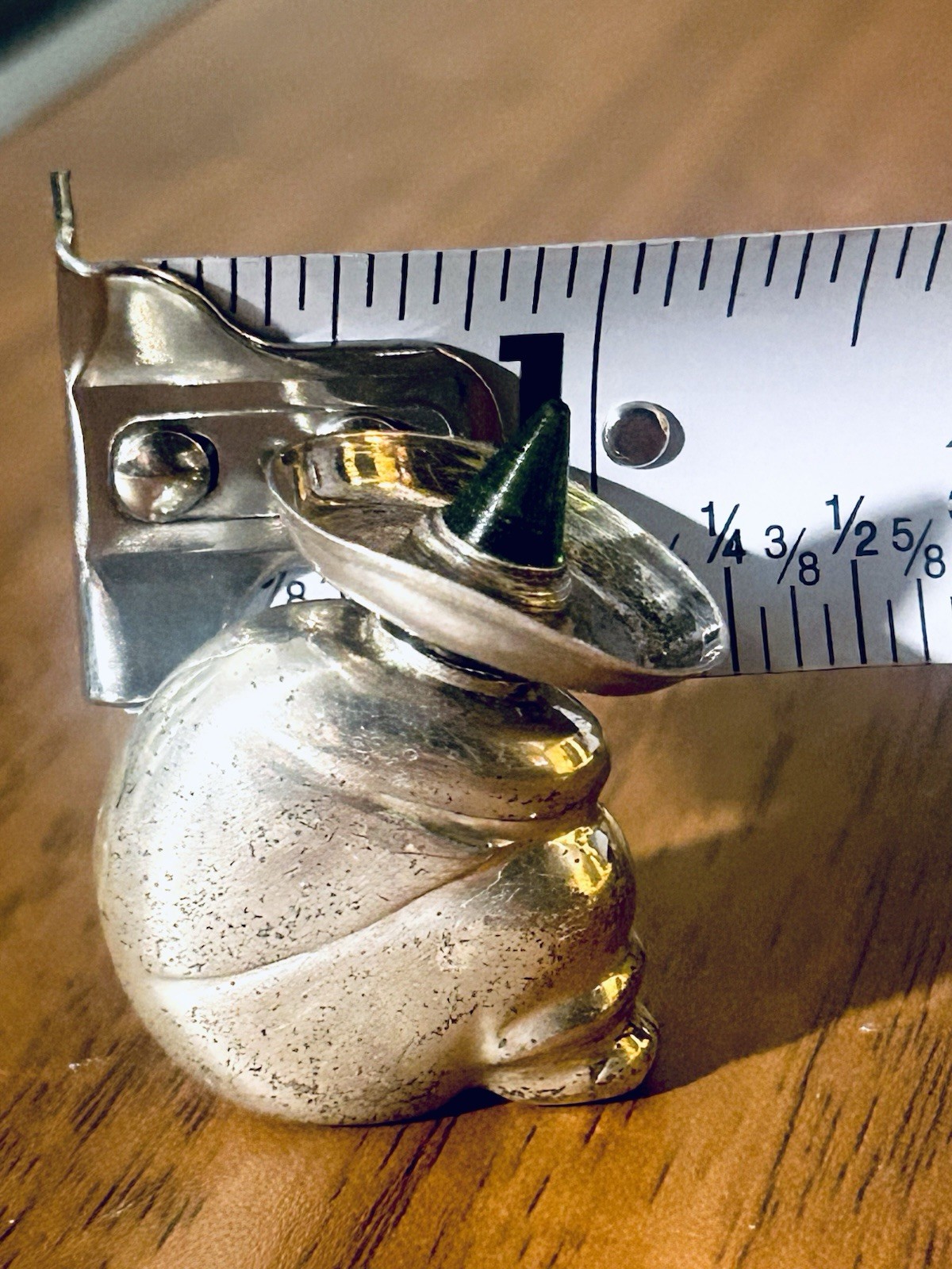 Vintage Sterling Silver Ormex Sombrero Man Perfume Bottle Green Stone Mexico