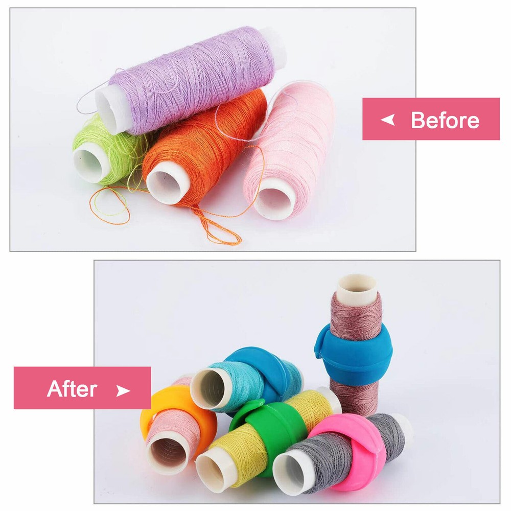 48Pcs Thread Spool Huggers Holders Clips Sewing Embroidery Quilting Bobbin Clamp