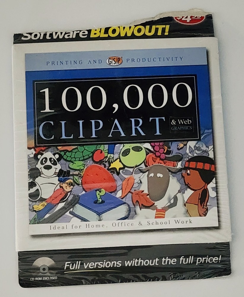 Clip Art & Web Graphics CD-ROM 100,000 Images Software