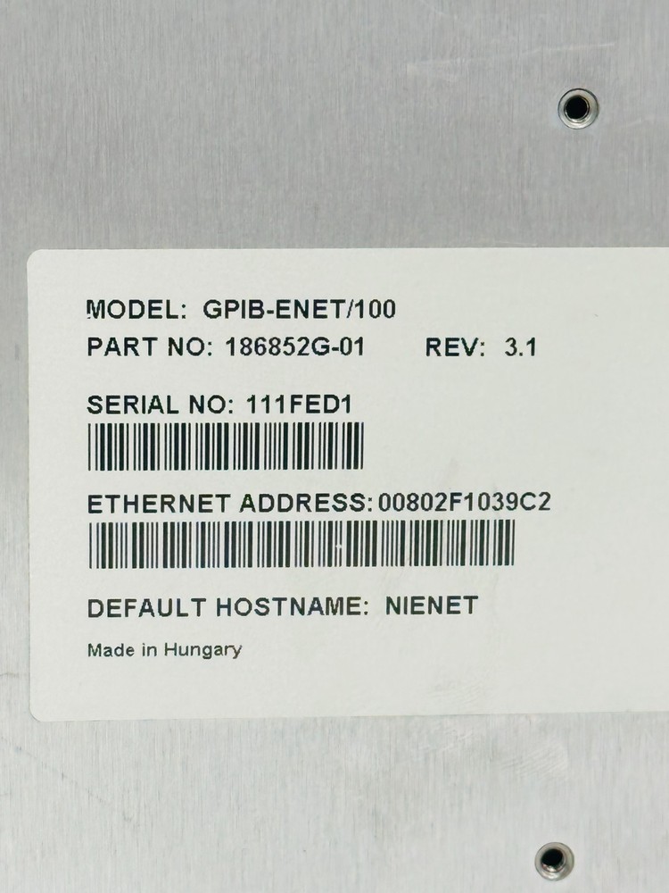 National Instruments GPIB-ENET/100 Ethernet Controller Unit - FREE SHIPPING