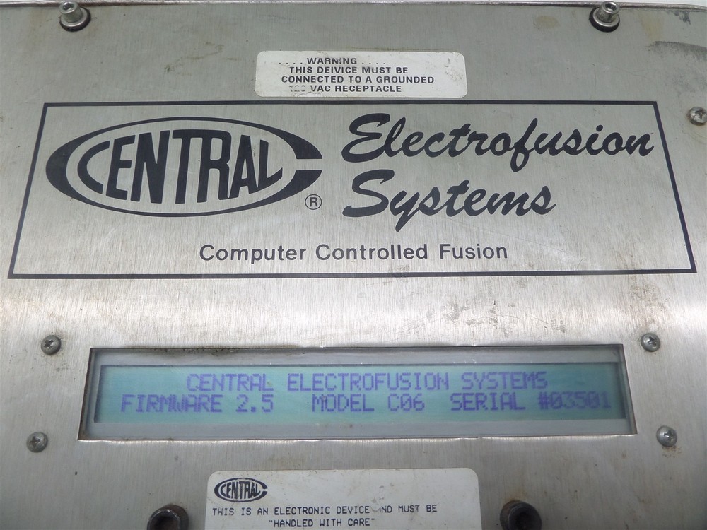 G Fisher Central Plastics Model C06 Electrofusion System w/ Case & Cables - Rust