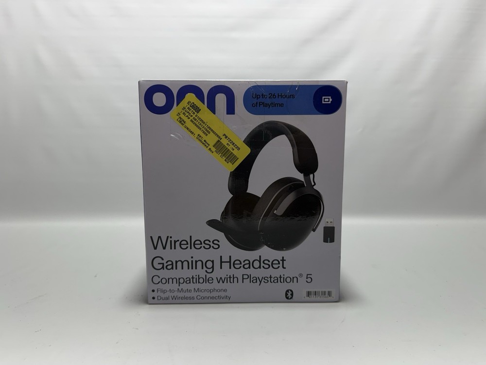 Onn Wireless Gaming Headset for PS5 Bluetooth 2.4GHz Black