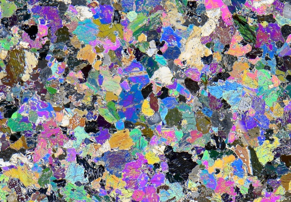 rare MAGMATITE volcanic rock thin section STUNNING microscope slide