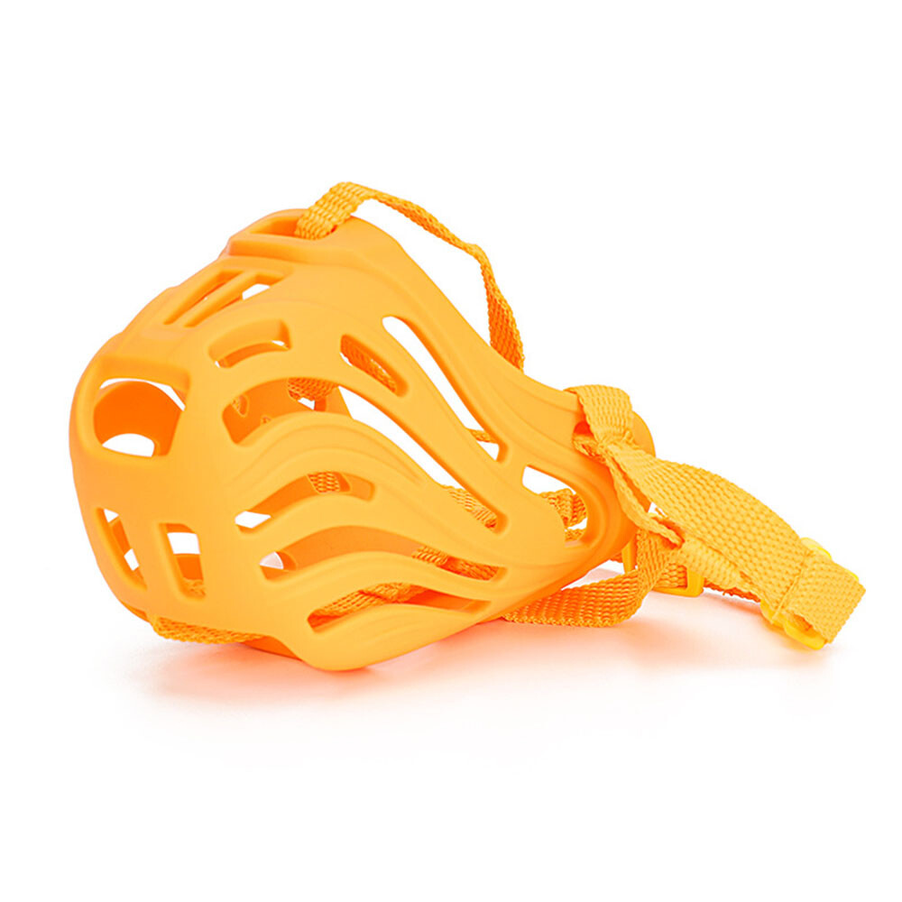 Adjustable Dog Muzzle Soft Silicone Breathable Strong Basket Small&Large Do ~