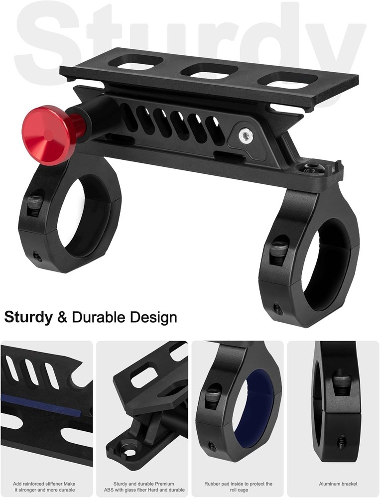 Quick Release UTV Fire Extinguisher Mount Kits, Adjustable Roll 1PC, Black
