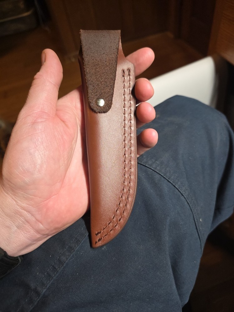Camillus Titanium KNIFE SHEATH Only for FIXED BLADE LEATHER HOLSTER Brown