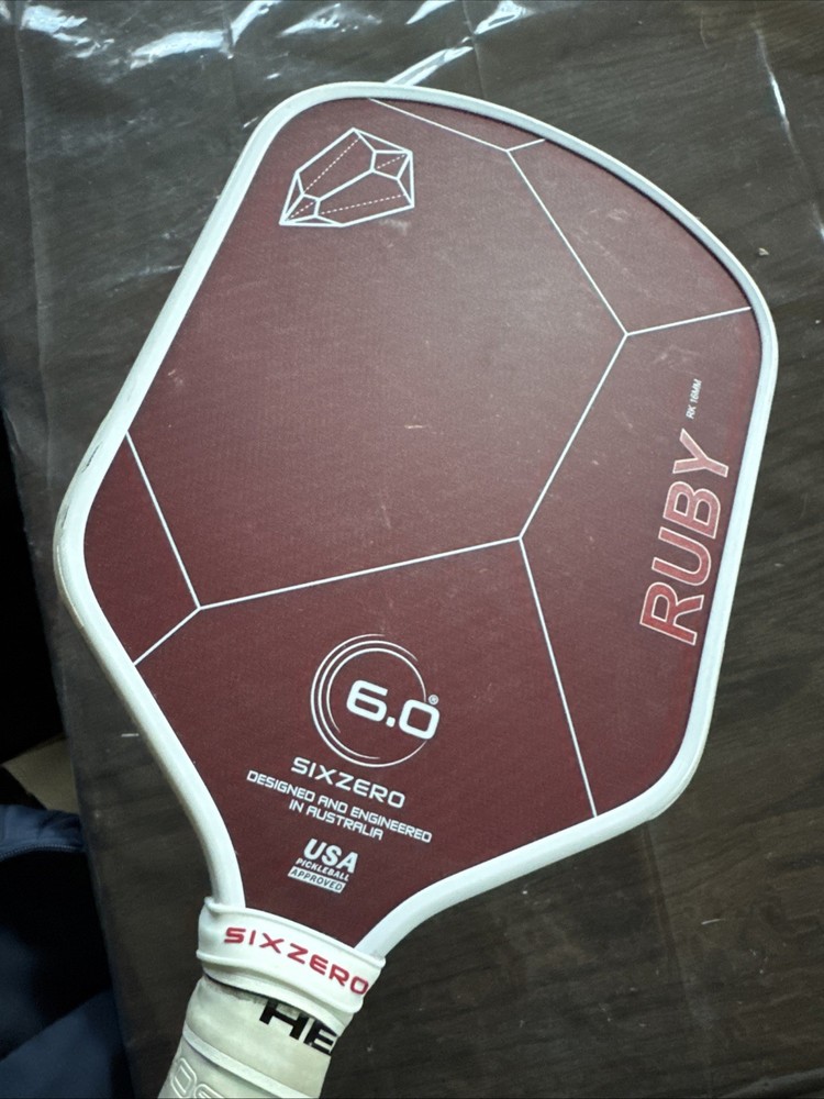 Six Zero 6.0 Ruby Pickleball Paddle 16mm