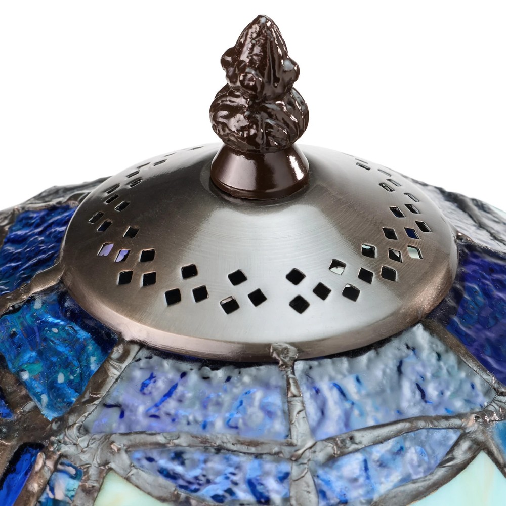 17"H Halston Candlestick Base Dome Shade Table Lamp