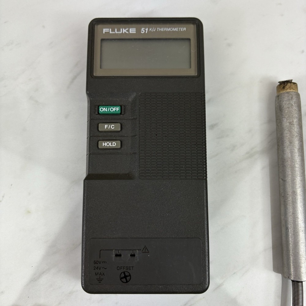 Fluke 51 K/J Handheld Digital Thermometer with Probe
