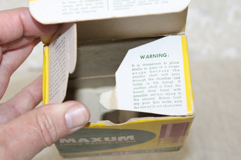 C-I-L MAXUM SHOTGUN SHELL BOX LONG RANGE LOAD EMPTY 12 GA