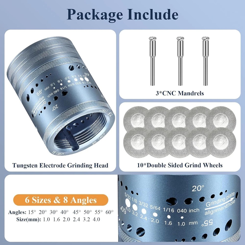 Tungsten Electrode Sharpener Grinder Head,Tungsten Sharpener for Tig Welding wit