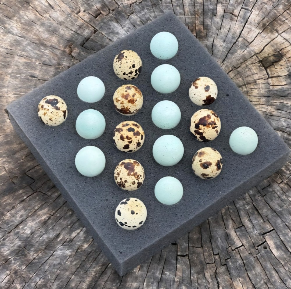 (18+ Total) 9 Celadon Blue/9 AssortedCoturnix Quail Hatching Eggs