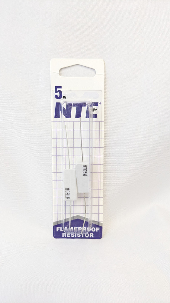 NTE Electronics 5 Watt 2.2 Ohm Resistor 5%, 5W2D2