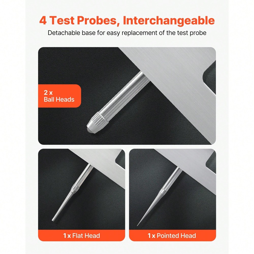 Depth Gauge, Depth Micrometer 0-22 Inch Measuring Range, 0.001" Resolution,