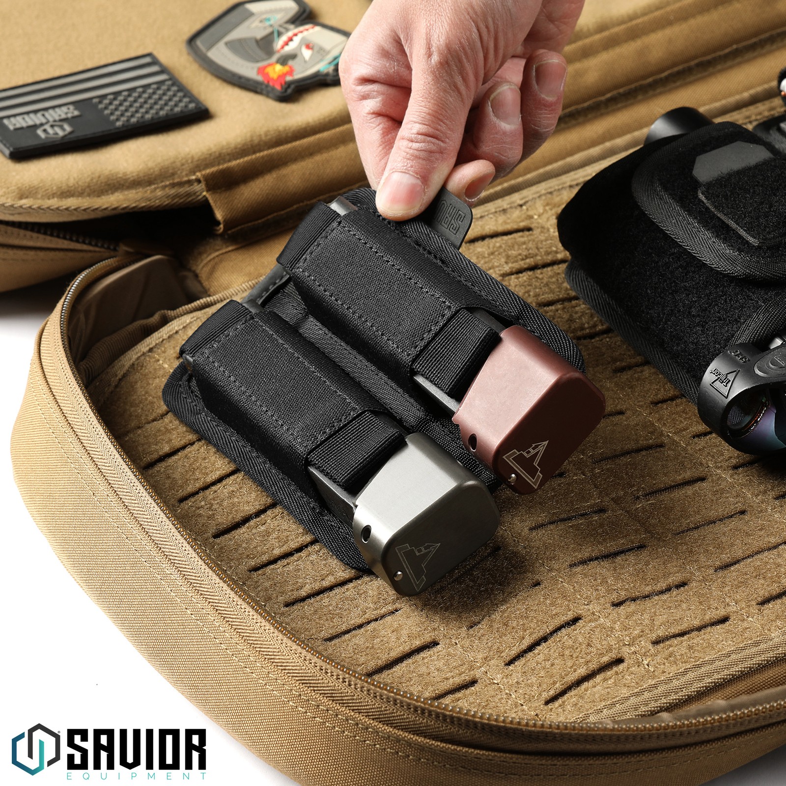 [Hook-Panel] Tactical Open-Top Pistol Mag Pouch Holder Handgun Magazine Carrier