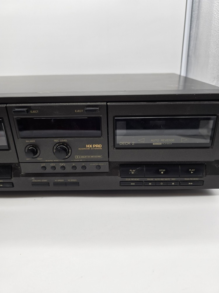 Technics RS-TR232 Stereo Double Cassette Deck HX Pro Black (See Description)