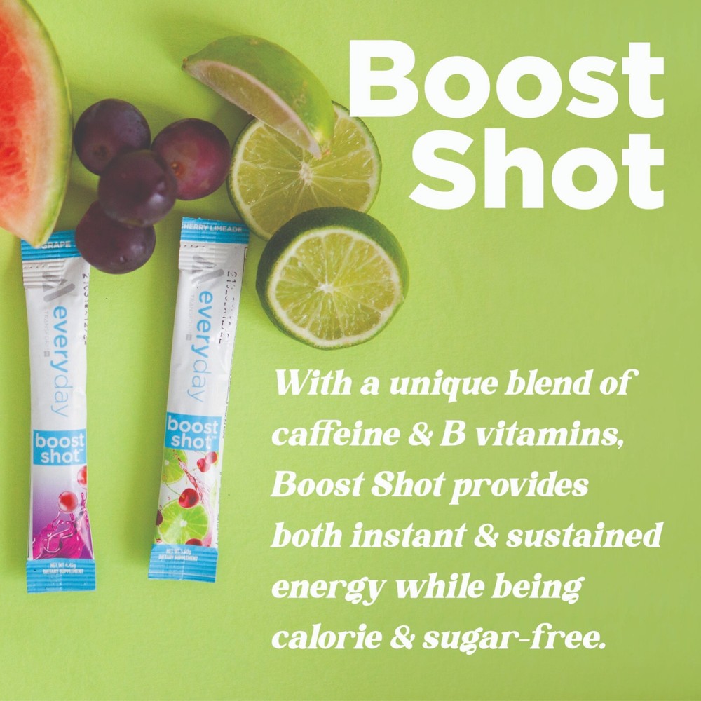 TransformHQ Boost Shot Powder Stick Packets, Blue Raspberry Energy - 7 Pack