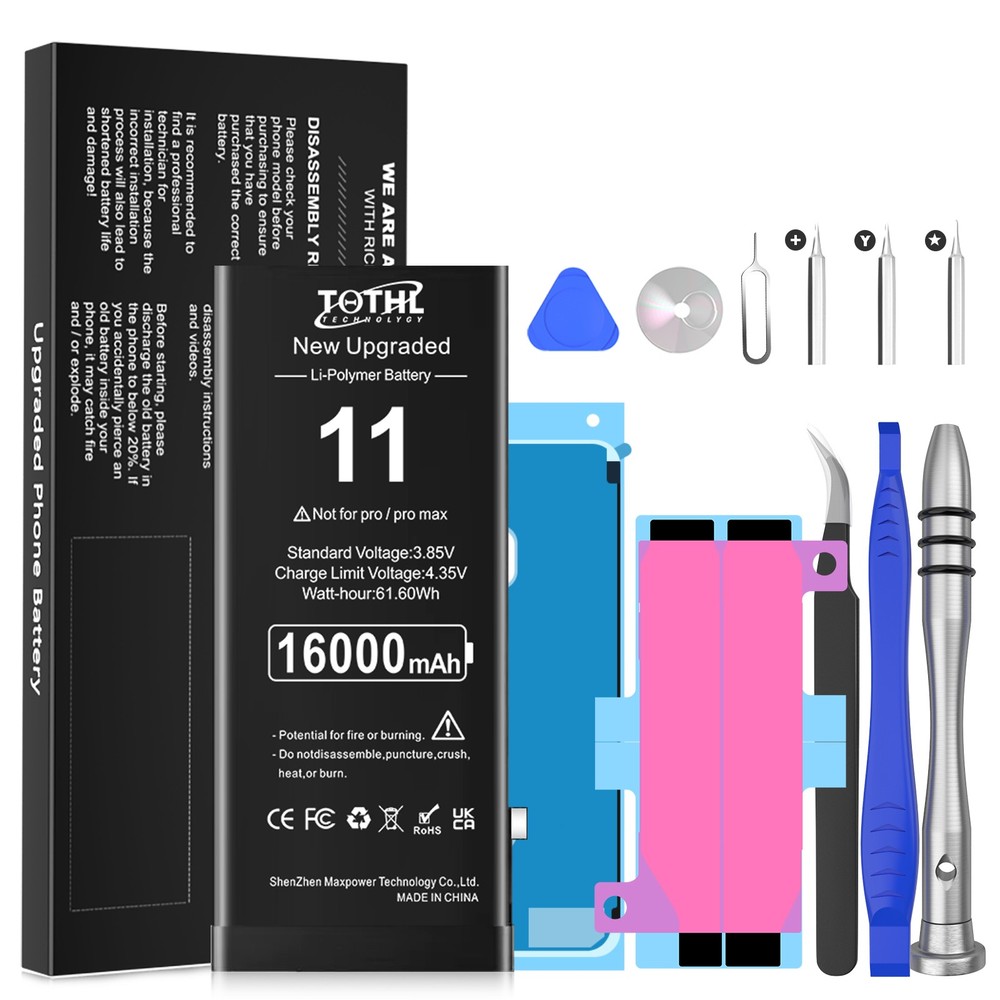 100% Battery Replacement For iPhone 11+ Adhesive Tools 16000mAh