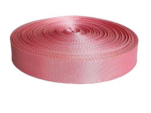 Nylon Webbing Strap for Backpack,Cargo Strap,Pet Leash  3/4 Inch Pink