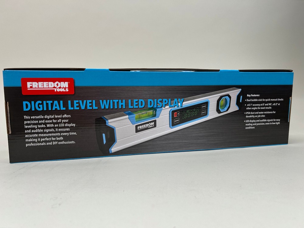 Digital/Manual Level ~ LED Screen ~ Water resistent ~ Handy Carry Bag/Protector