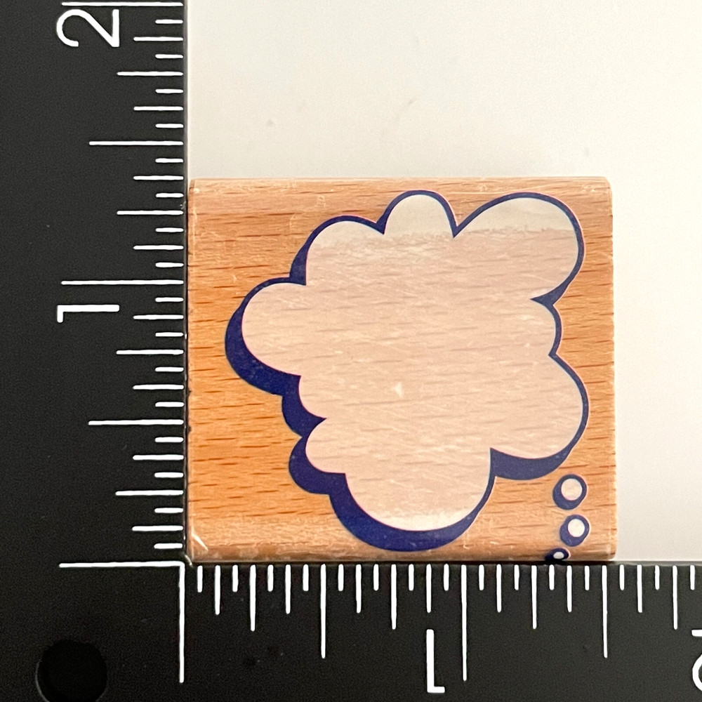 StampCraft Conversation Caption Thought Idea Bubble 440D123 Rubber Stamp