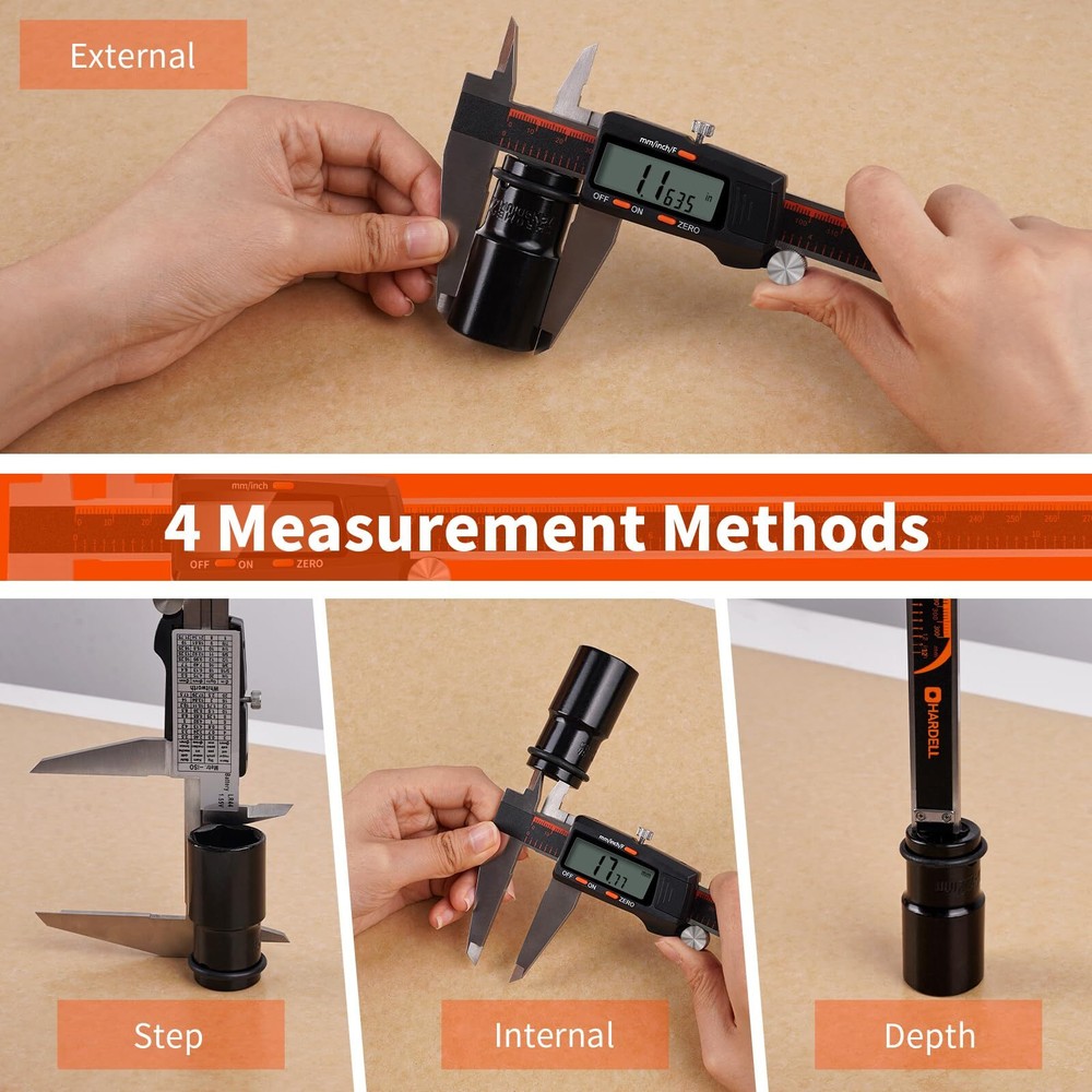 Digital Vernier Caliper - 12 Inch LCD Screen for Precise Measurement