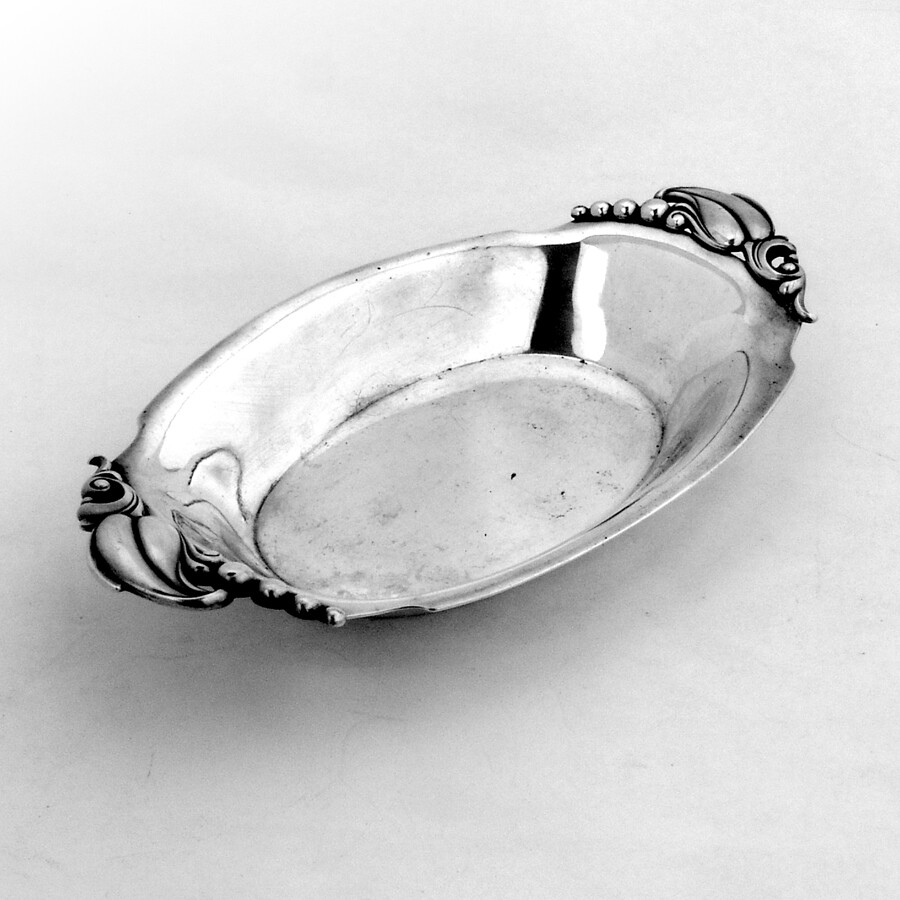 Blossom Oval Serving Bowl Tray Webster Sterling Silver