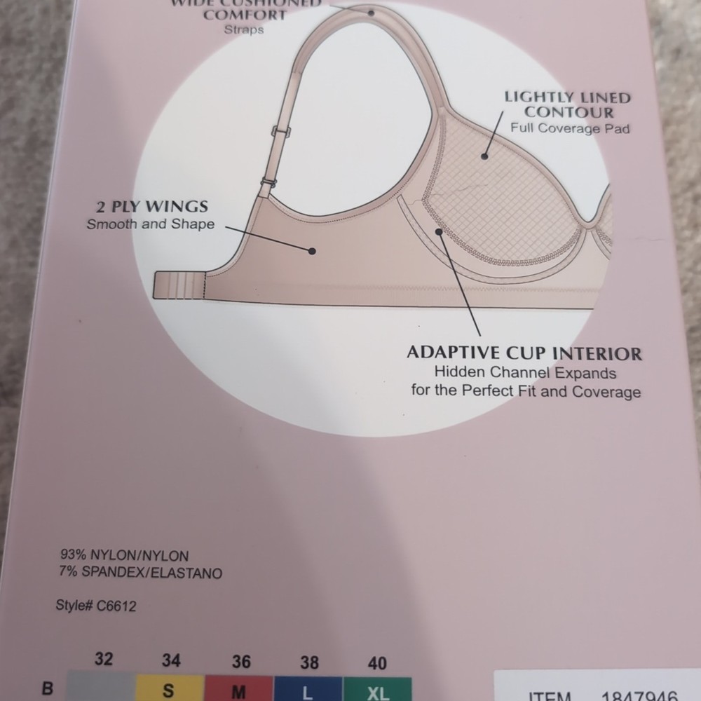 Felina Adaptive Cup Wire-Free Bra 2-Pack Small Seamless