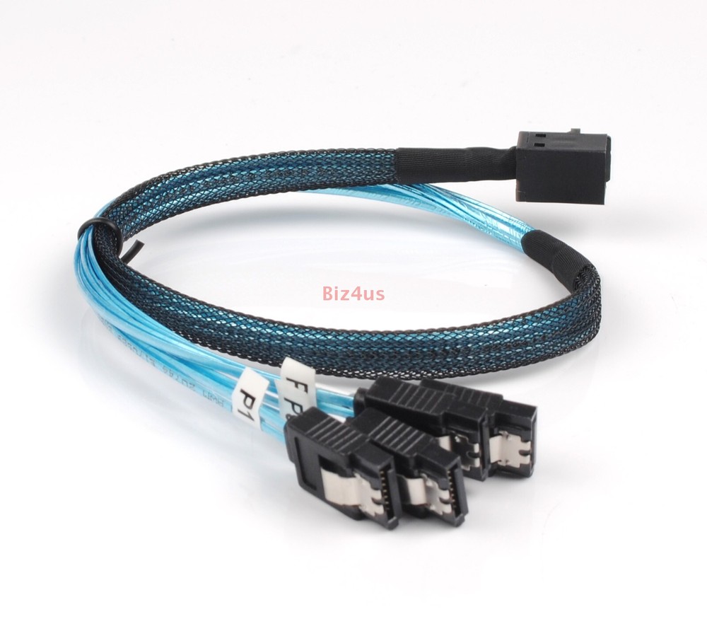 MiniSAS SFF-8643 host to4SATA 7pin Hard Disk Fanout 6Gbps Data Server Raid Cable