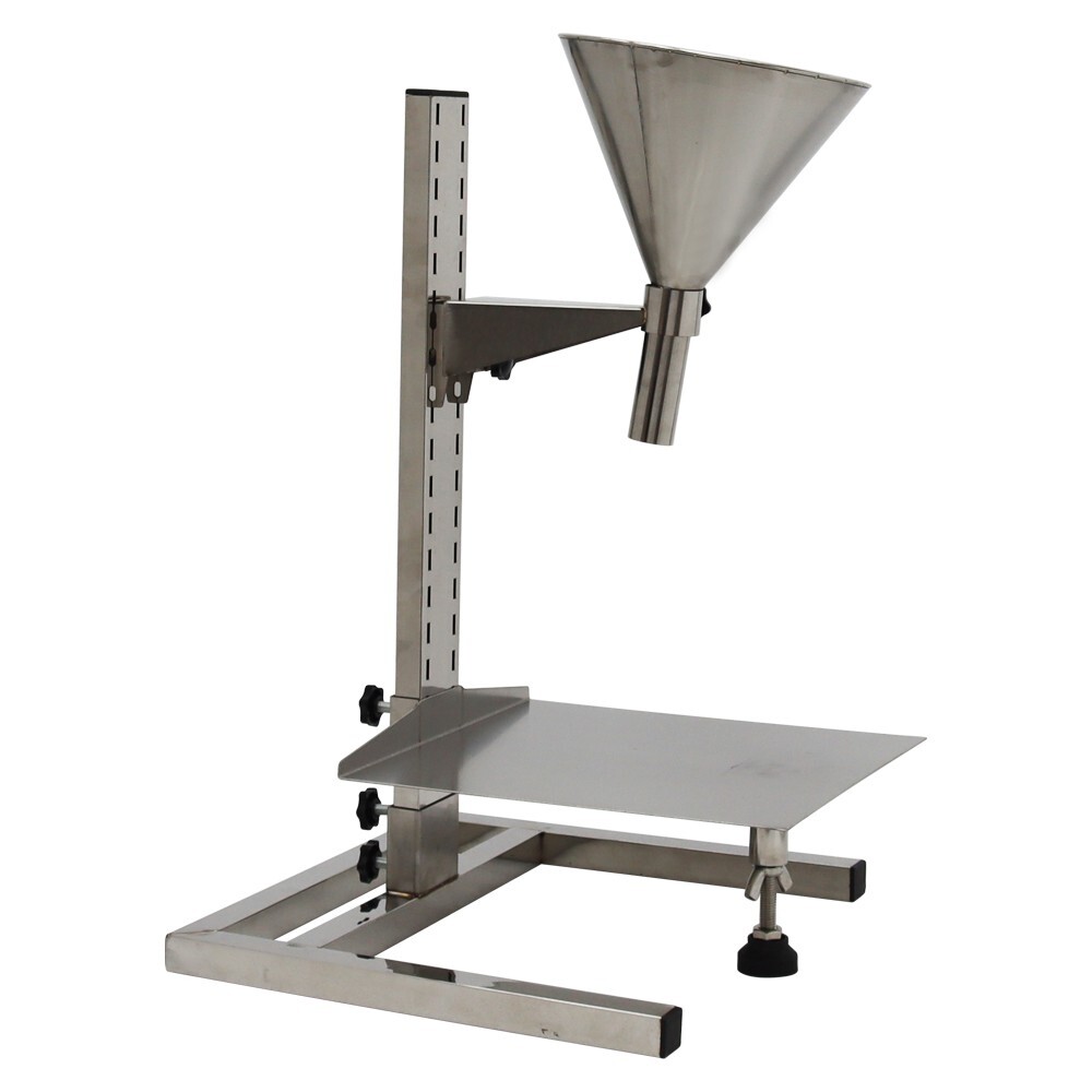 Stainless Steel Feeding Hopper with Support Stand Platform Height Adjustable