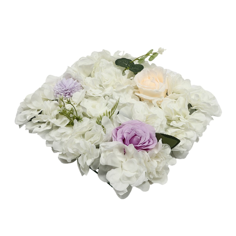 12pcs 3D Flower Wall Panel Artificial Flower Wall Background Silk Rose Wedding
