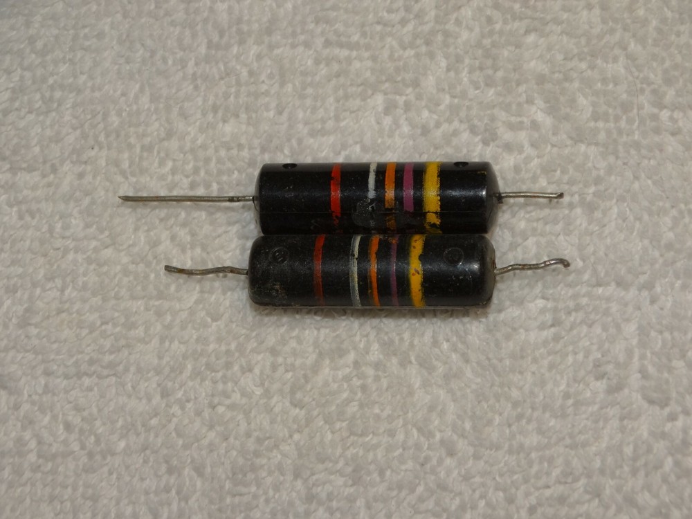 2 - Sprague Bumble Bee Capacitor Pulls .047 200v 10%+/- *Vintage* #1