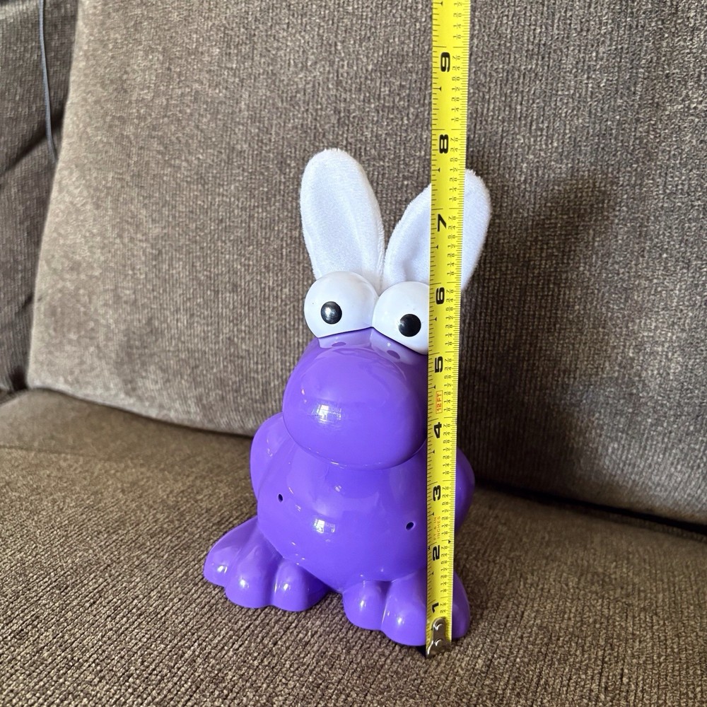 Big Nerds Purple Plastic Nerd Candy Container Easter Bunny Felt Ears Empty