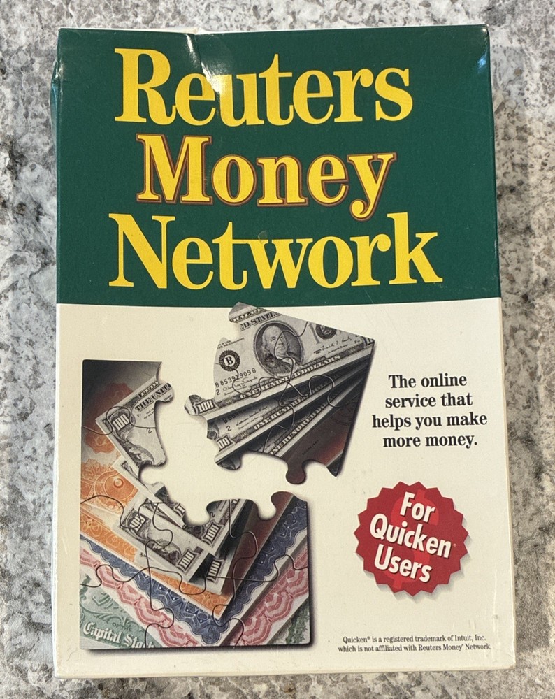 Reuters Money Network Software Application For Quicken Users New & Sealed