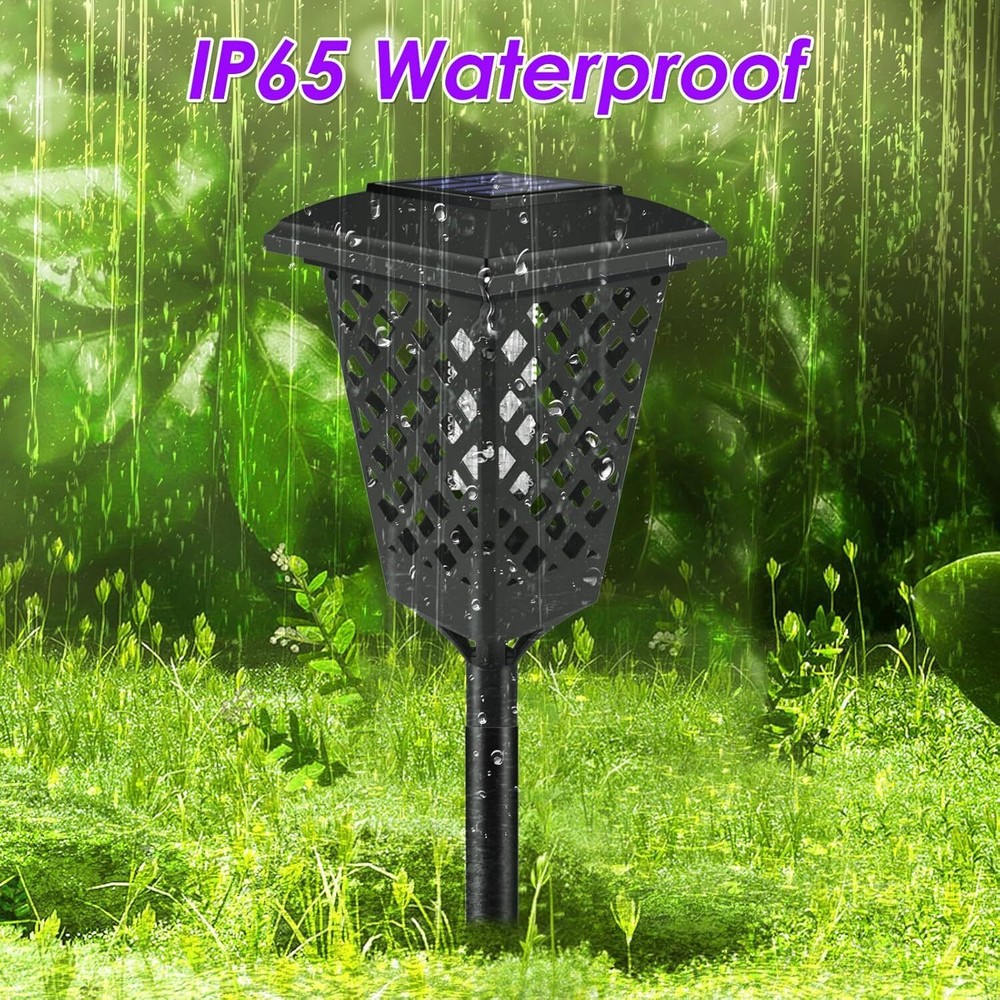 2  Pcs Solar Powered LED Bug Zapper Outdoor