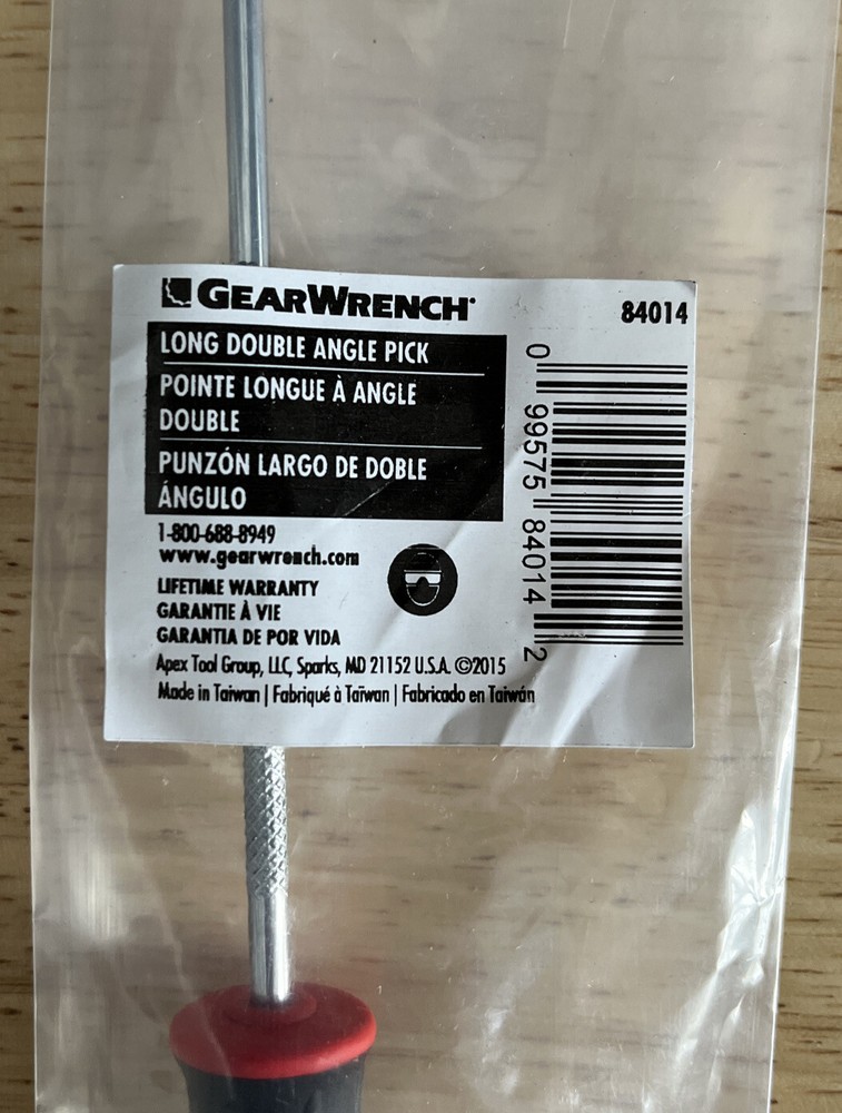 Gearwrench 84014 Long Double Angle Pick New