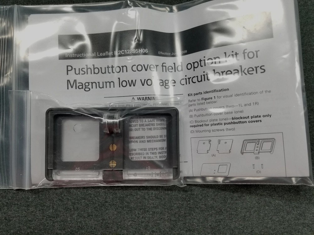 Eaton ~ IZM-PLPC-M ~ Padlockable Pushbutton Cover for Magnum Breakers ~ Plastic