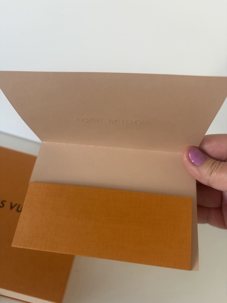 Louis Vuitton Orange Solid Rectangle Paper/Cardboard Gift Box w/ Drawer, LV Card