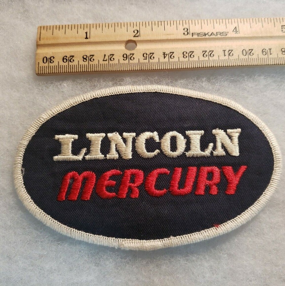 Lincoln Mercury Oval 4.5 Inch Patch Embroidered Jacket Hat Uniform Patch READ